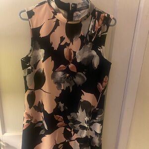 Navy above knee floral dress